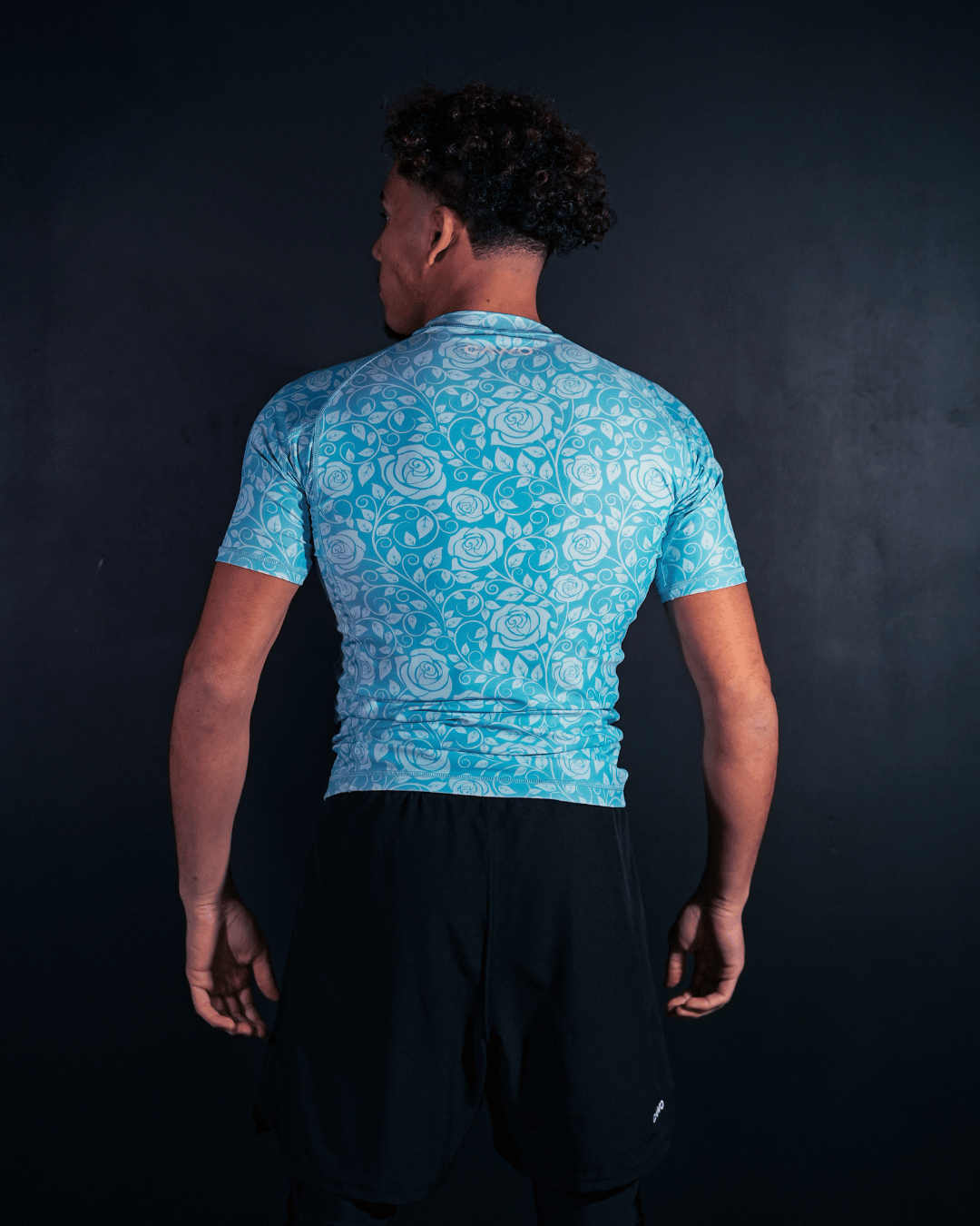 RASHGUARD FLORAL BLUE