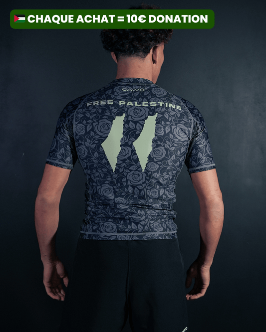 RASHGUARD “FREE PALESTINE” BLACK