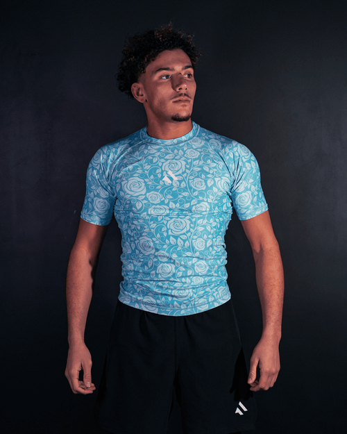 RASHGUARD FLORAL BLUE