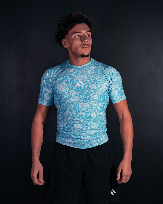 RASHGUARD FLORAL BLUE