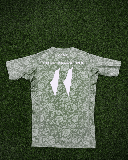 RASHGUARD “FREE PALESTINE” GREEN