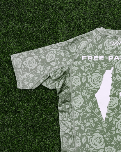 RASHGUARD “FREE PALESTINE” GREEN