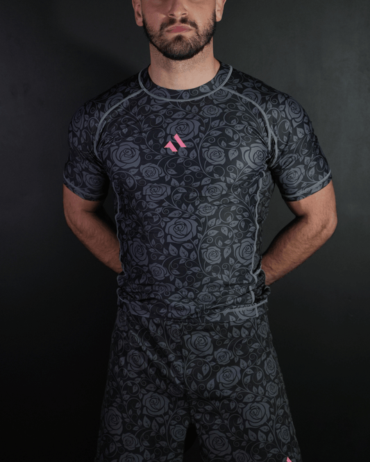 RASHGUARD BLACK FLORAL