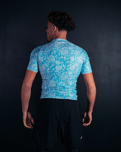 RASHGUARD FLORAL BLUE