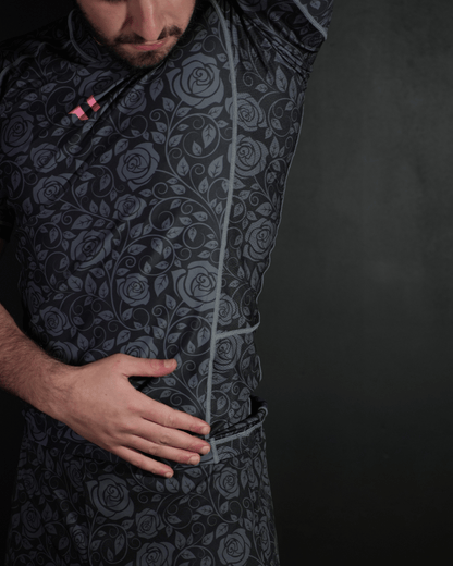 RASHGUARD BLACK FLORAL